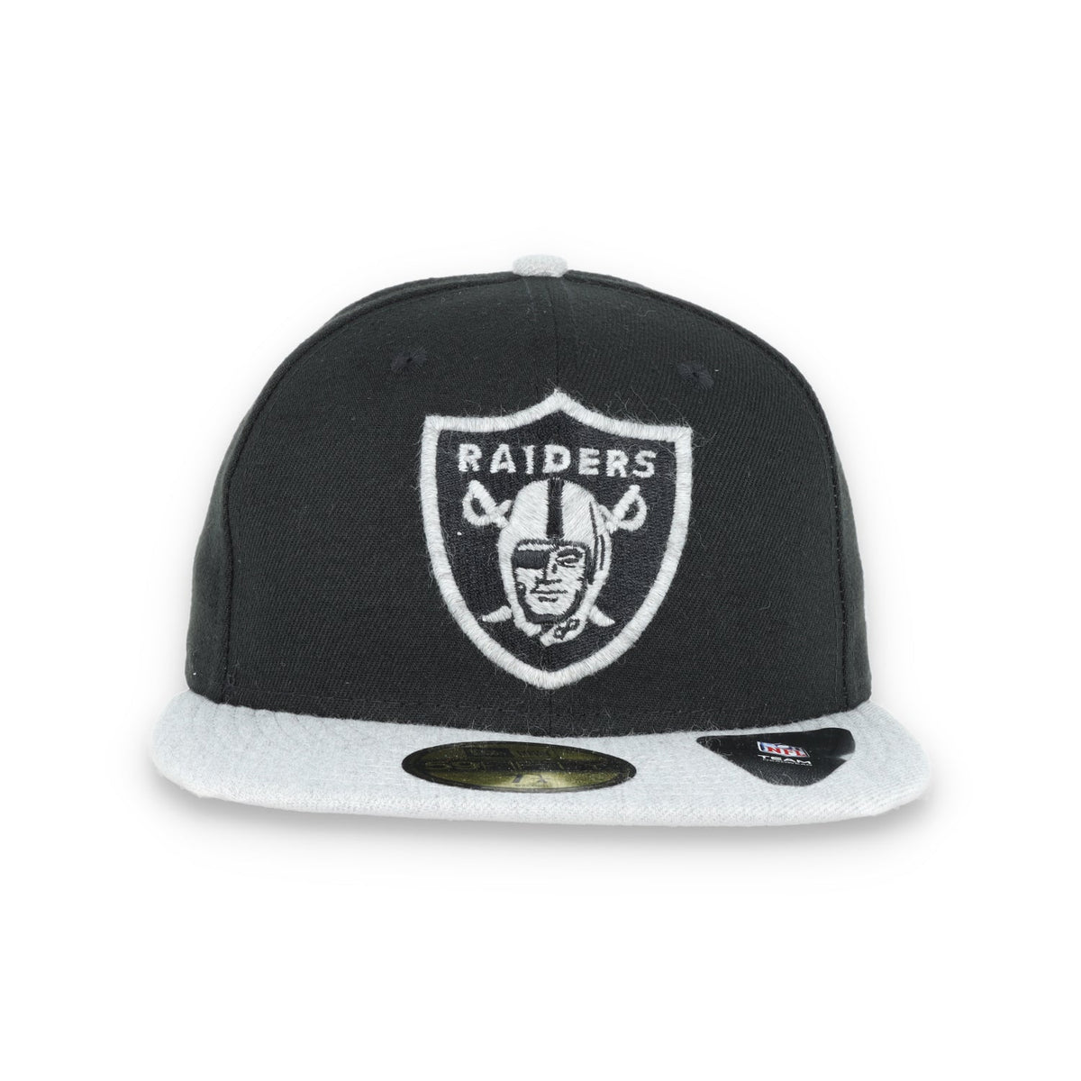 New Era Las Vegas Raiders Basic 59Fifty Fitted hat-black/heather grey product image 2, provided for visual reference and