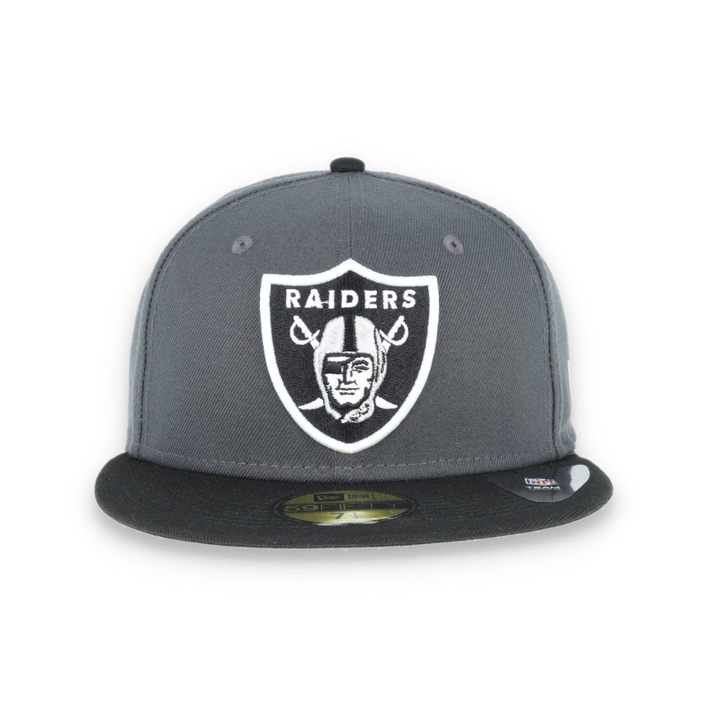 Las Vegas Raiders New Era 59Fifty Fitted Shield Logo -Black/Grey product image 3, provided for visual reference and product