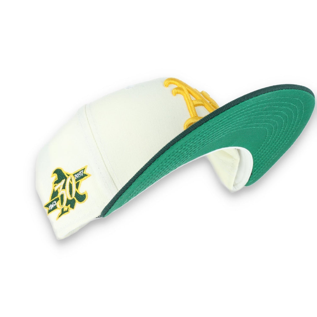 New Era Oakland Athletics 59FIFTY Fitted 30th Anniversary Patch-Ivory Hat product image 7, provided for visual reference and