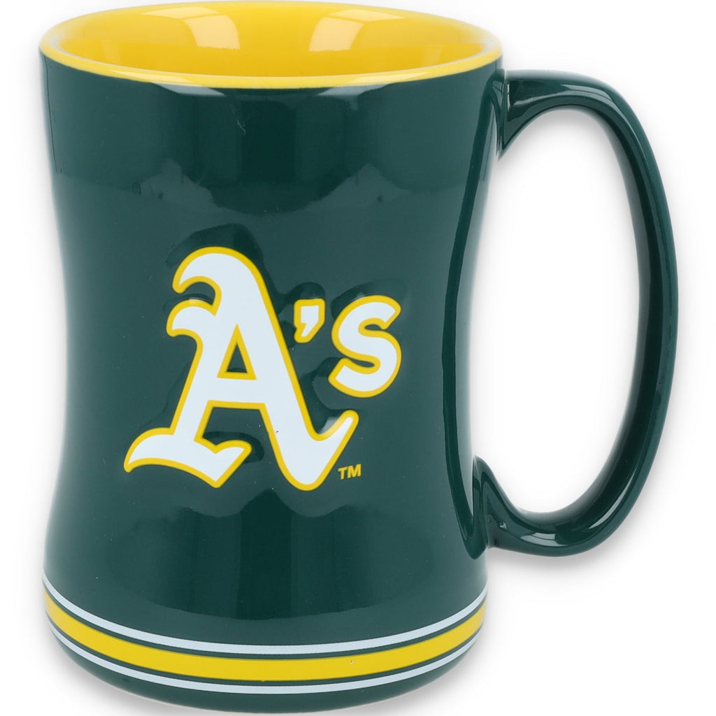 Oakland Athletics 14oz. Relief Sculped Mug product image 1, provided for visual reference and product detail review