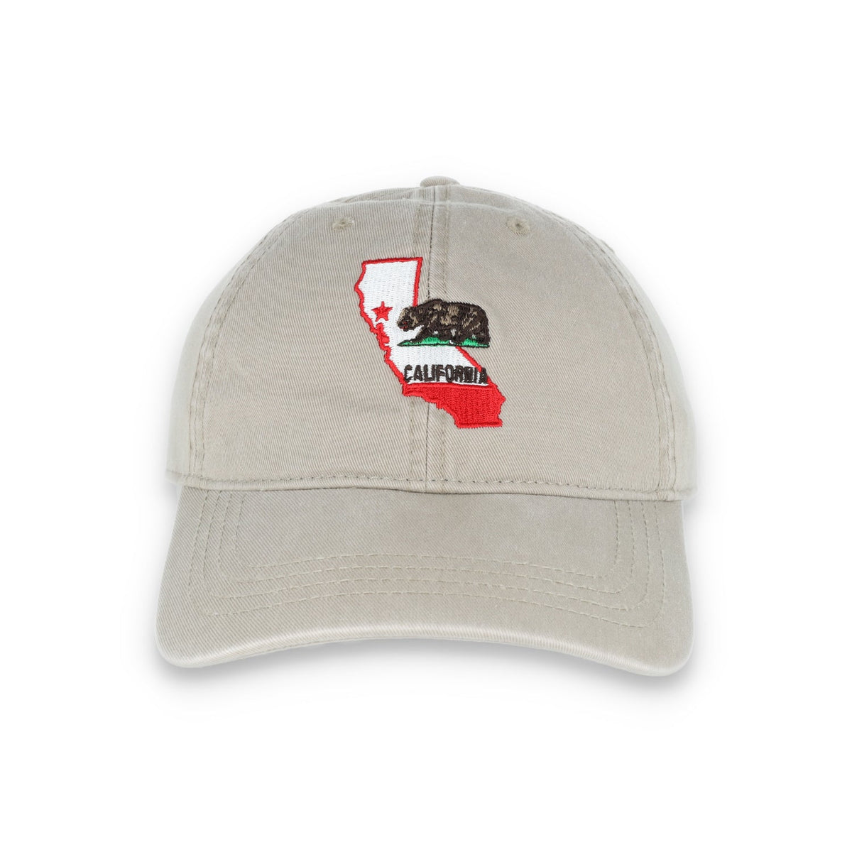 The Coliseum California State Bear Adjustable Dat Hat- Khaki product image 2, provided for visual reference and product
