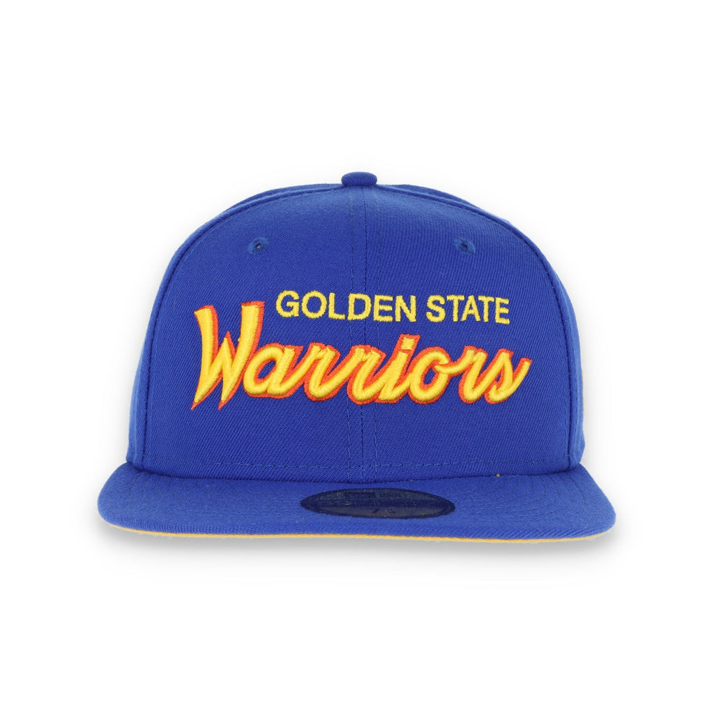 Golden State Warriors New Era 59Fifty Fitted 1989 Script Hat-Royal product image 2, provided for visual reference and