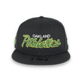 Oakland Athletics New Era 9FIFTY OG Script Adjustable Snapback Hat-Black TMC product image 1, provided for visual reference