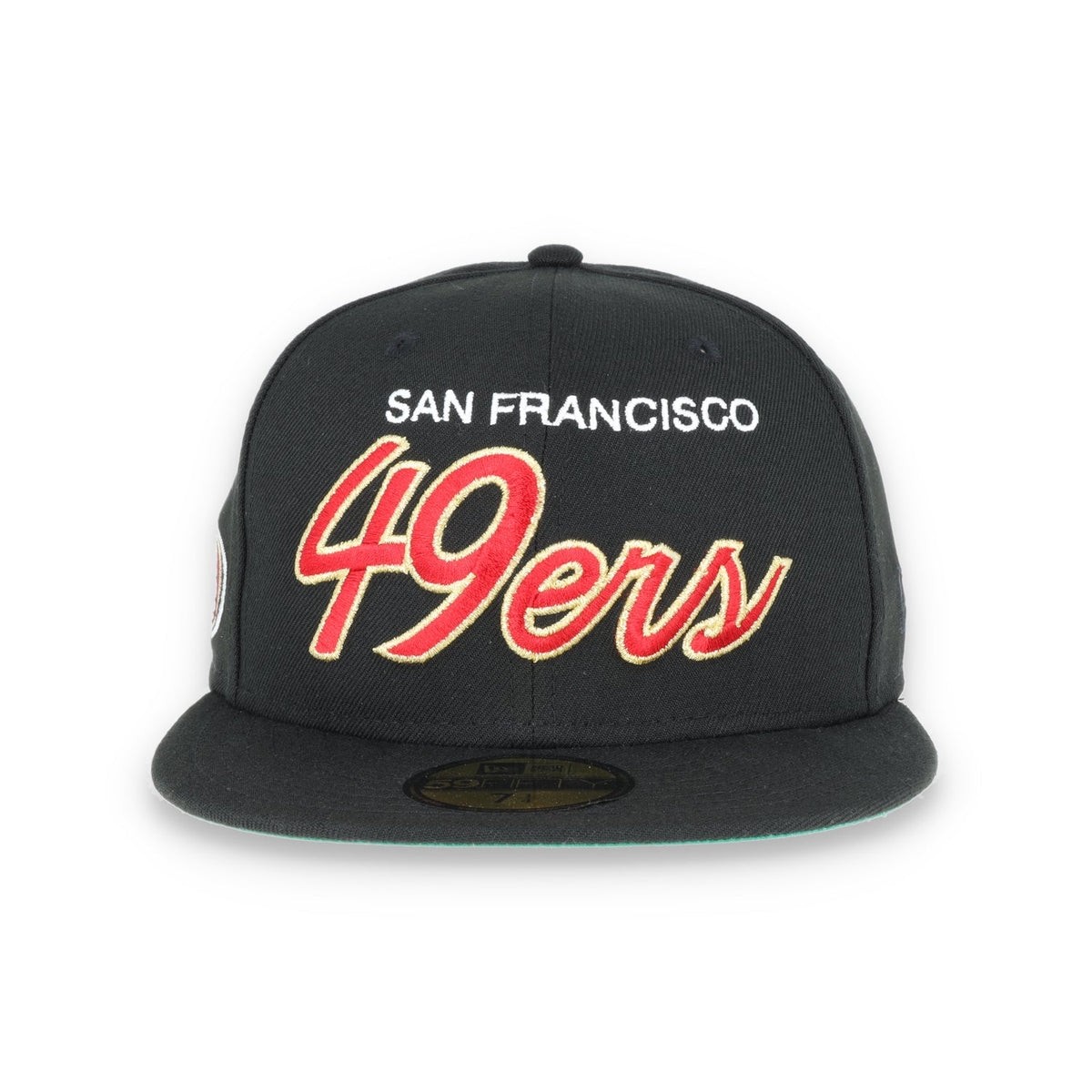 San Francisco 49ers New Era 59FIFTY Red Script-BLACK product image 2, provided for visual reference and product detail review