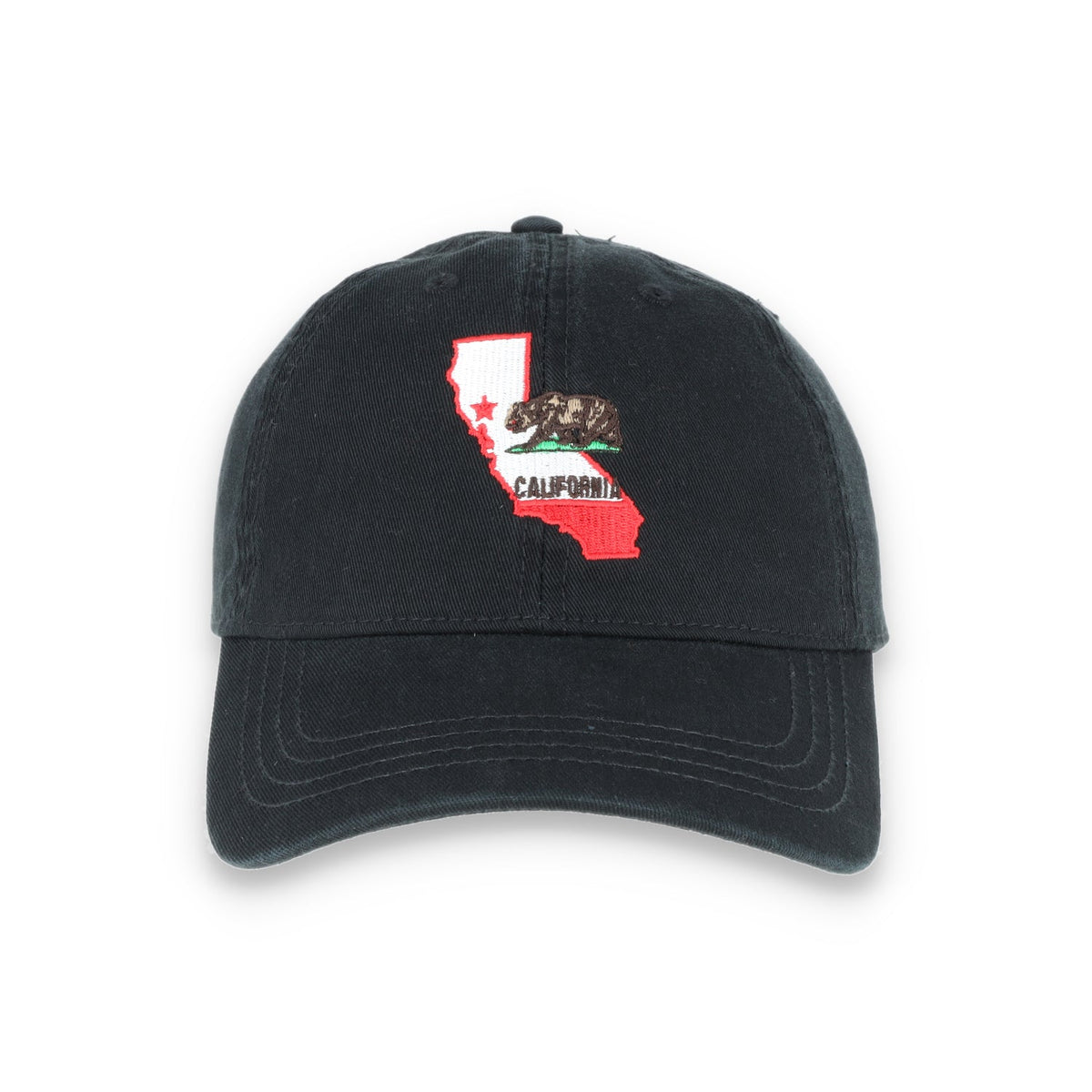 The Coliseum California State Bear Adjustable Dat Hat- Black/Black product image 2, provided for visual reference and