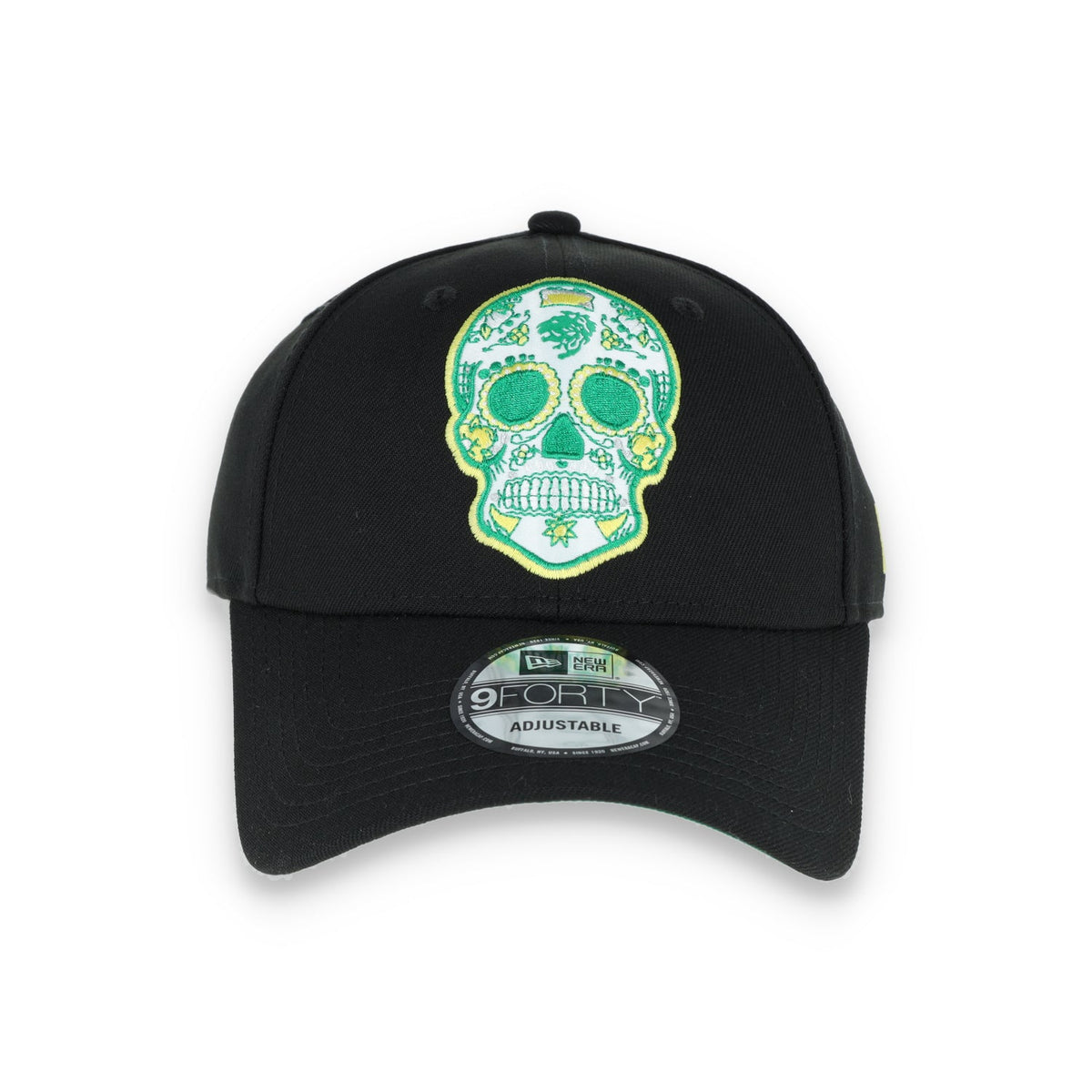 New Era Club Leon Sugar Skull 9Forty Adjustable Hat product image 2, provided for visual reference and product detail review