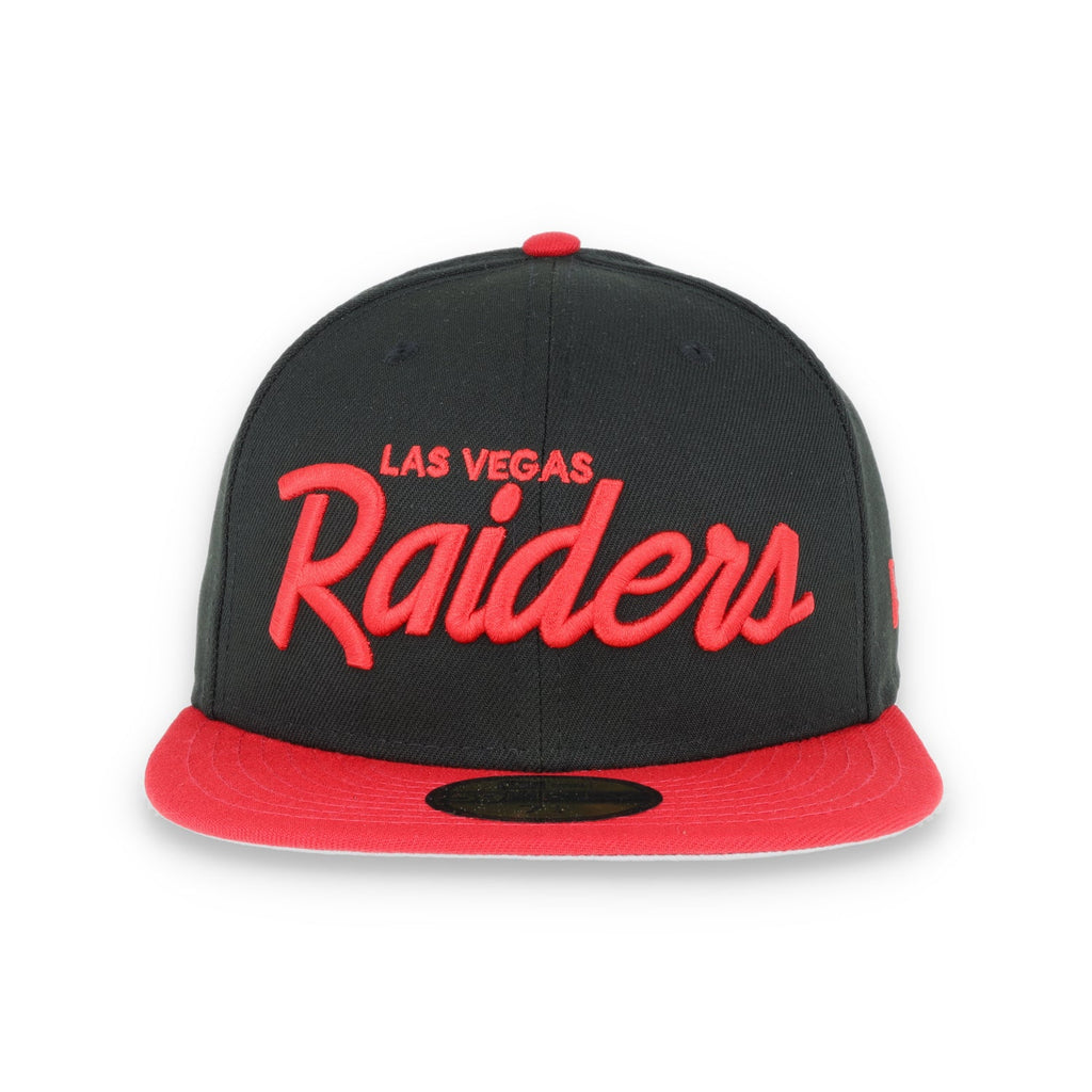 Las Vegas Raiders New Era 59Fifty Fitted Script -Black/Red product image 2, provided for visual reference and product detail