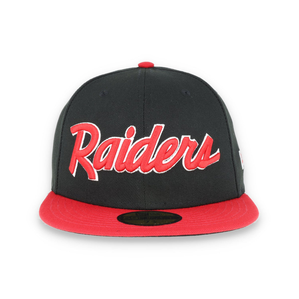 Las Vegas Raiders New Era 59Fifty Fitted Script -Black/Red product image 2, provided for visual reference and product detail