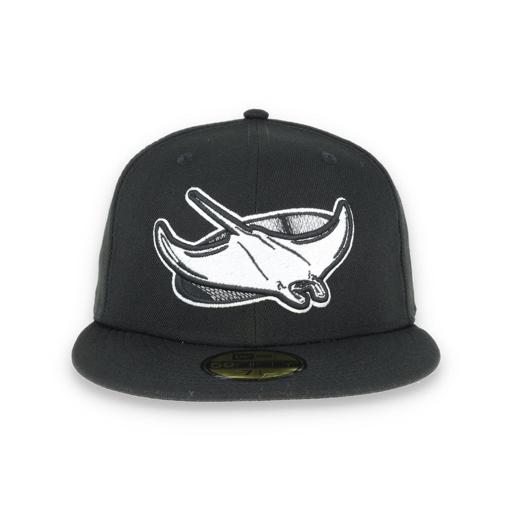 Tampa Bay Rays New Era Basic Collection Fitted 59Fifty-Black And White product image 2, provided for visual reference and