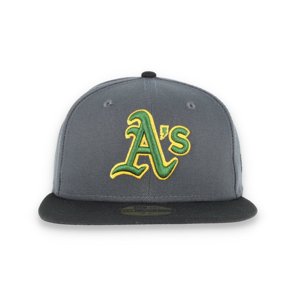 New Era Oakland Athletics 59Fifty Fitted Hat - Dark Grey/Black product image 2, provided for visual reference and product