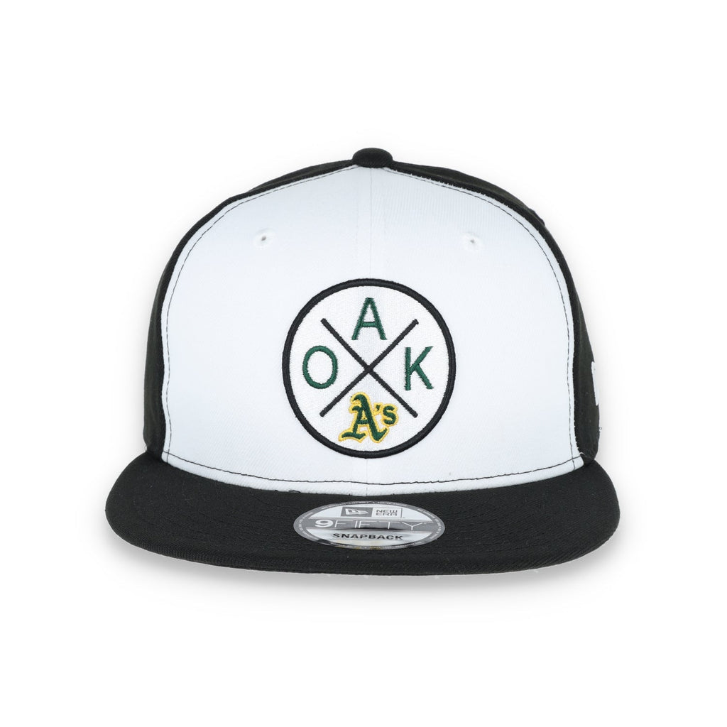 OAKLAND ATHLETICS NEW ERA 4X LOGO 9FIFTY Snapback HAT-WHITE product image 2, provided for visual reference and product