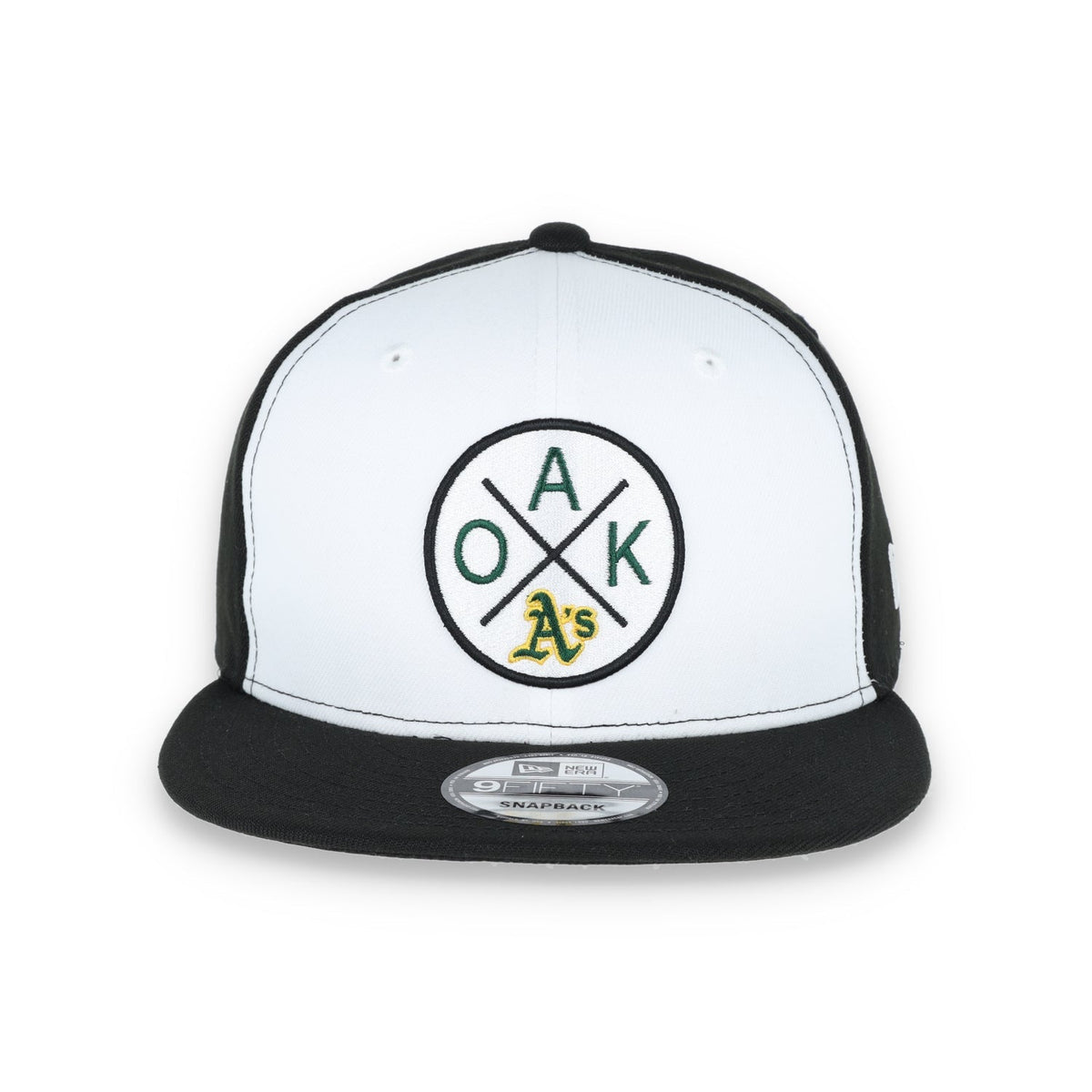 OAKLAND ATHLETICS NEW ERA 4X LOGO 9FIFTY Snapback HAT-WHITE product image 2, provided for visual reference and product
