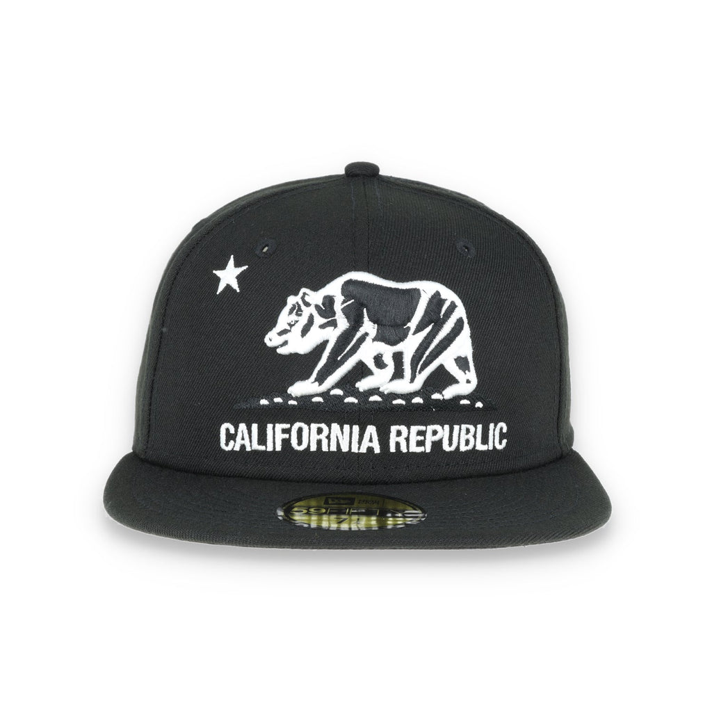 New Era California Republic 59Fifty Fitted Black And White Hat product image 2, provided for visual reference and product
