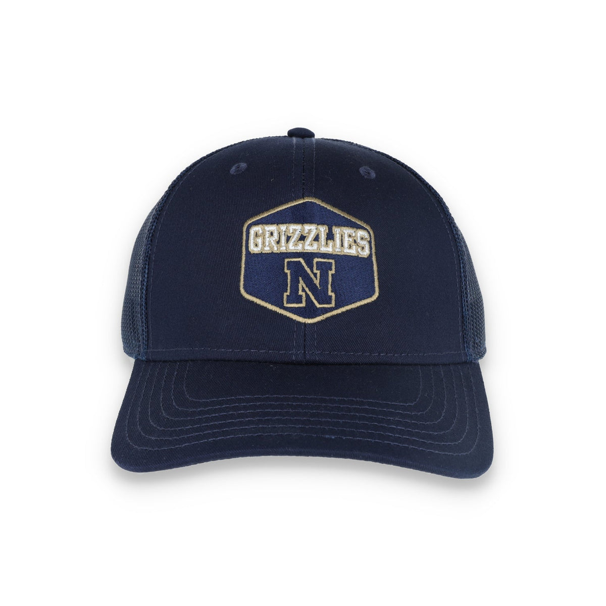 Napa High Grizzlies Flat Bill with Mesh Back Cap-Navy product image 2, provided for visual reference and product detail