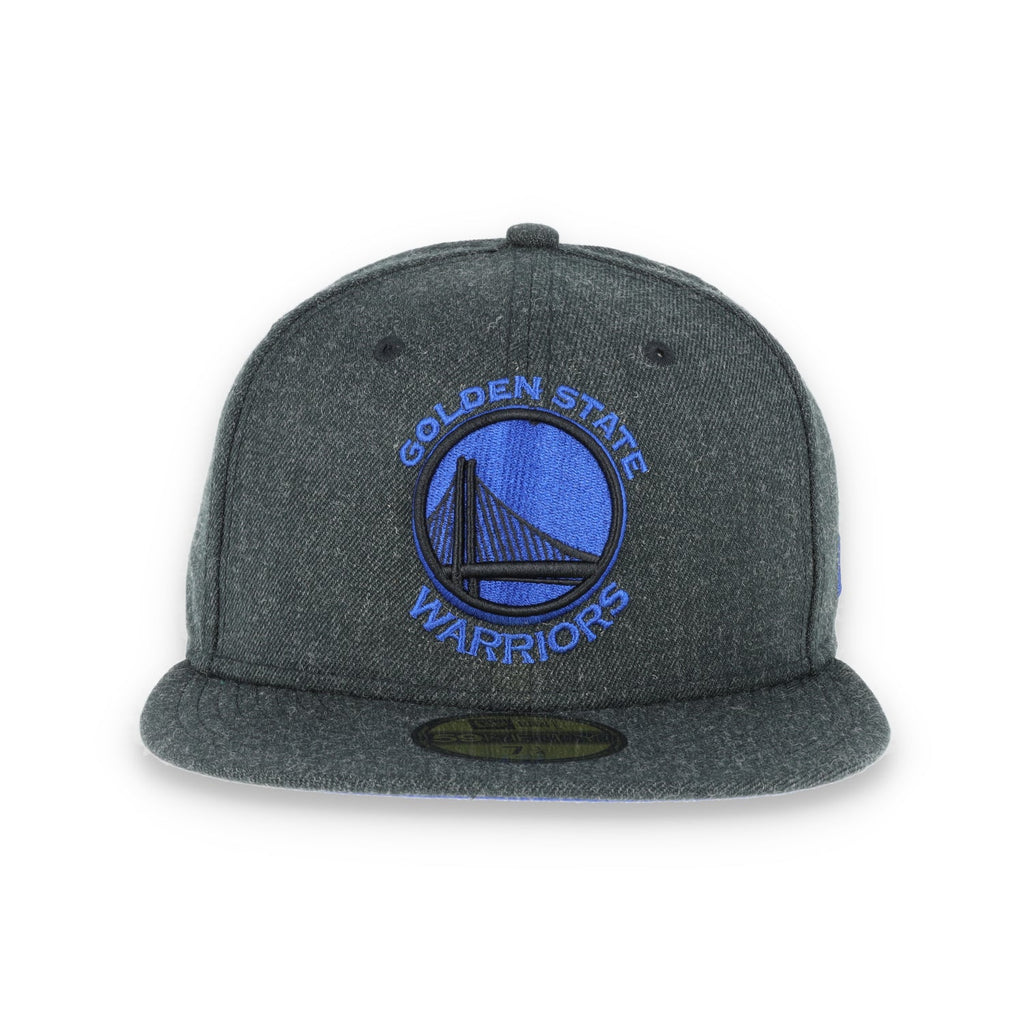 Golden State Warriors New Era 59Fifty Hat-Heather Black/Dark Blue product image 2, provided for visual reference and product