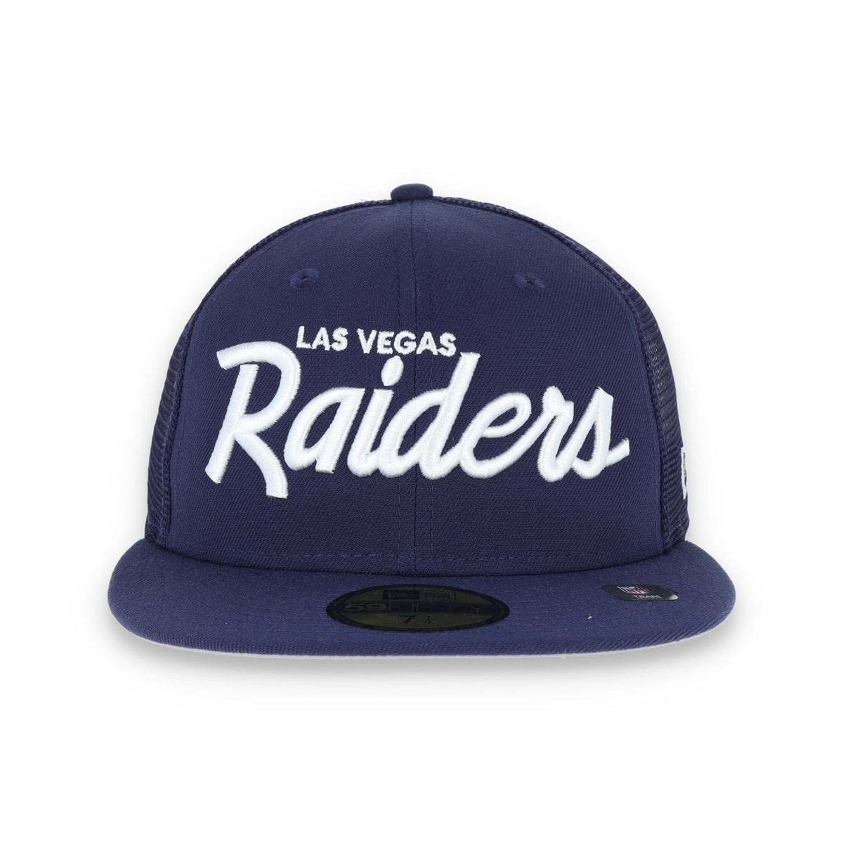 LAS VEGAS RAIDERS NEW ERA mesh script 59FIFTY FITTED-navy product image 2, provided for visual reference and product detail