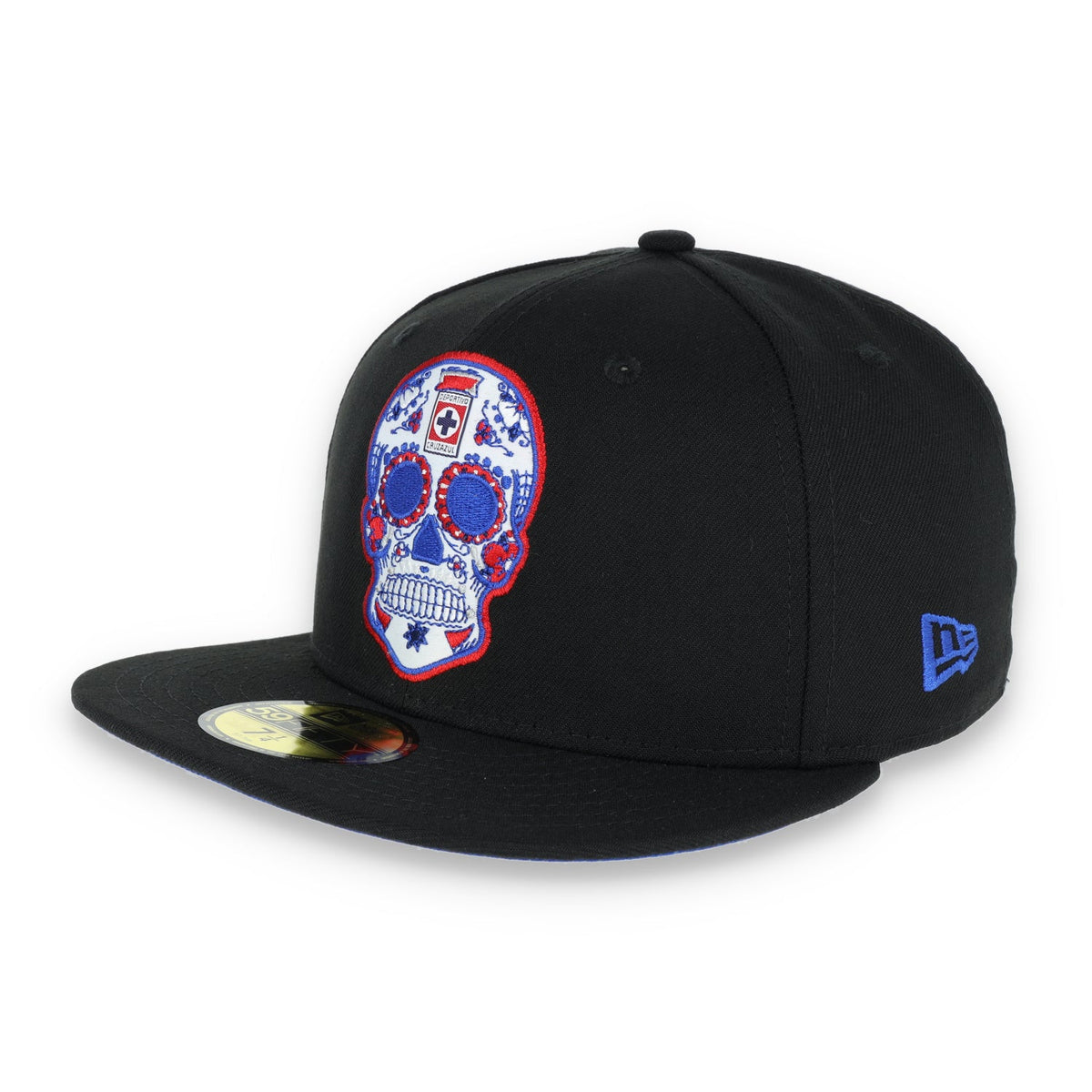 New Era Cruz Azul Sugar Skull 59Fifty Fitted Hat product image 1, provided for visual reference and product detail review