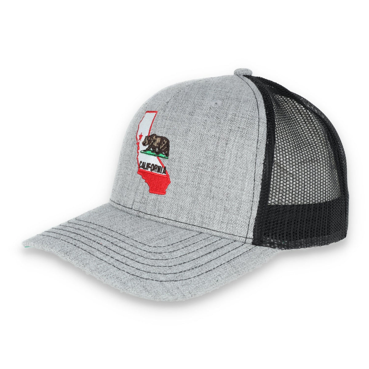THE COLISEUM CALIFORNIA STATE BEAR TRUCKER Snapback HAT- HEATHER/BLACK product image 1, provided for visual reference and