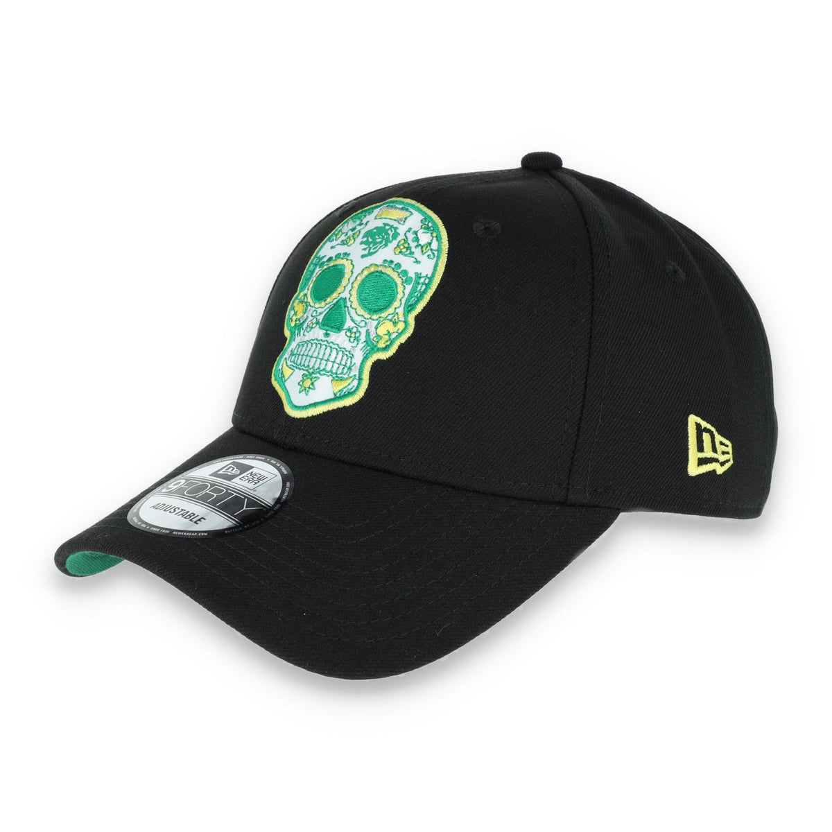 New Era Club Leon Sugar Skull 9Forty Adjustable Hat product image 1, provided for visual reference and product detail review