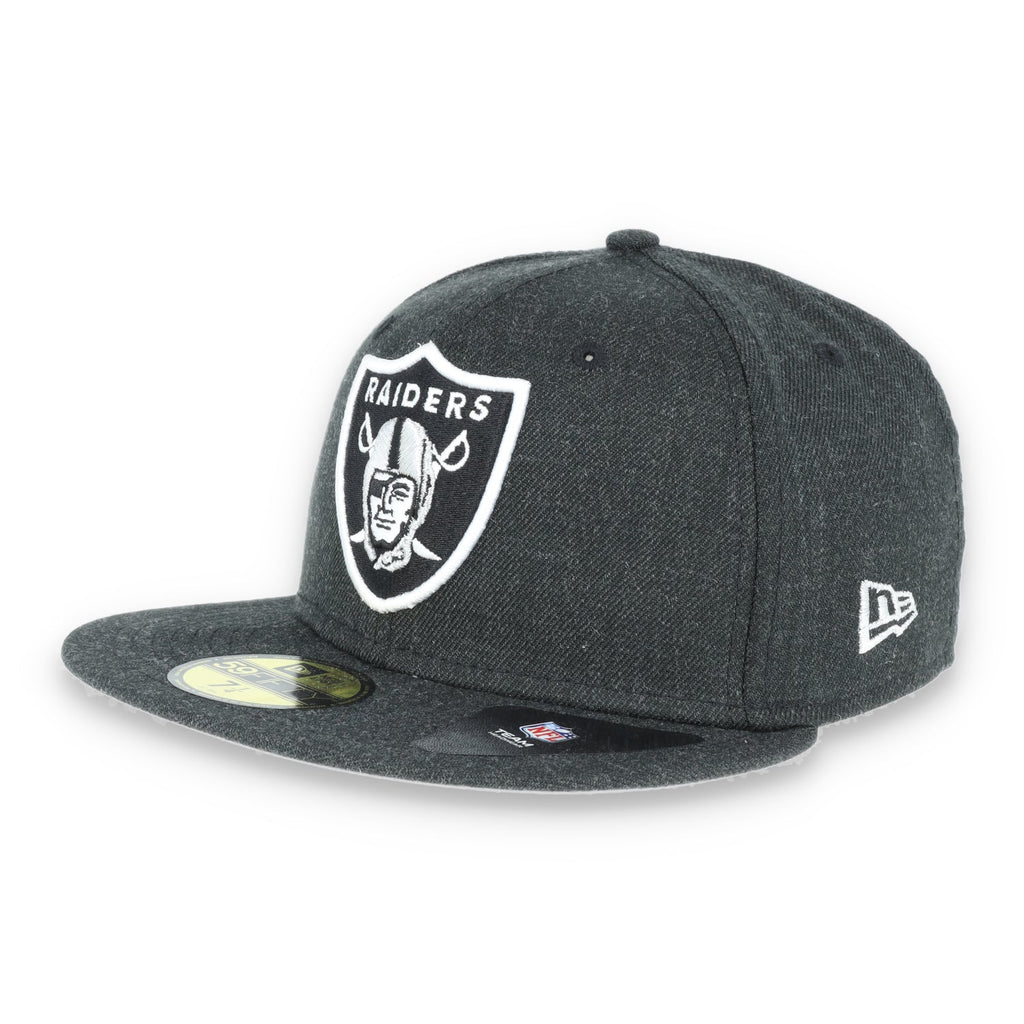 Las Vegas Raiders New Era 59Fifty Fitted Shield Logo -Black Heather product image 1, provided for visual reference and