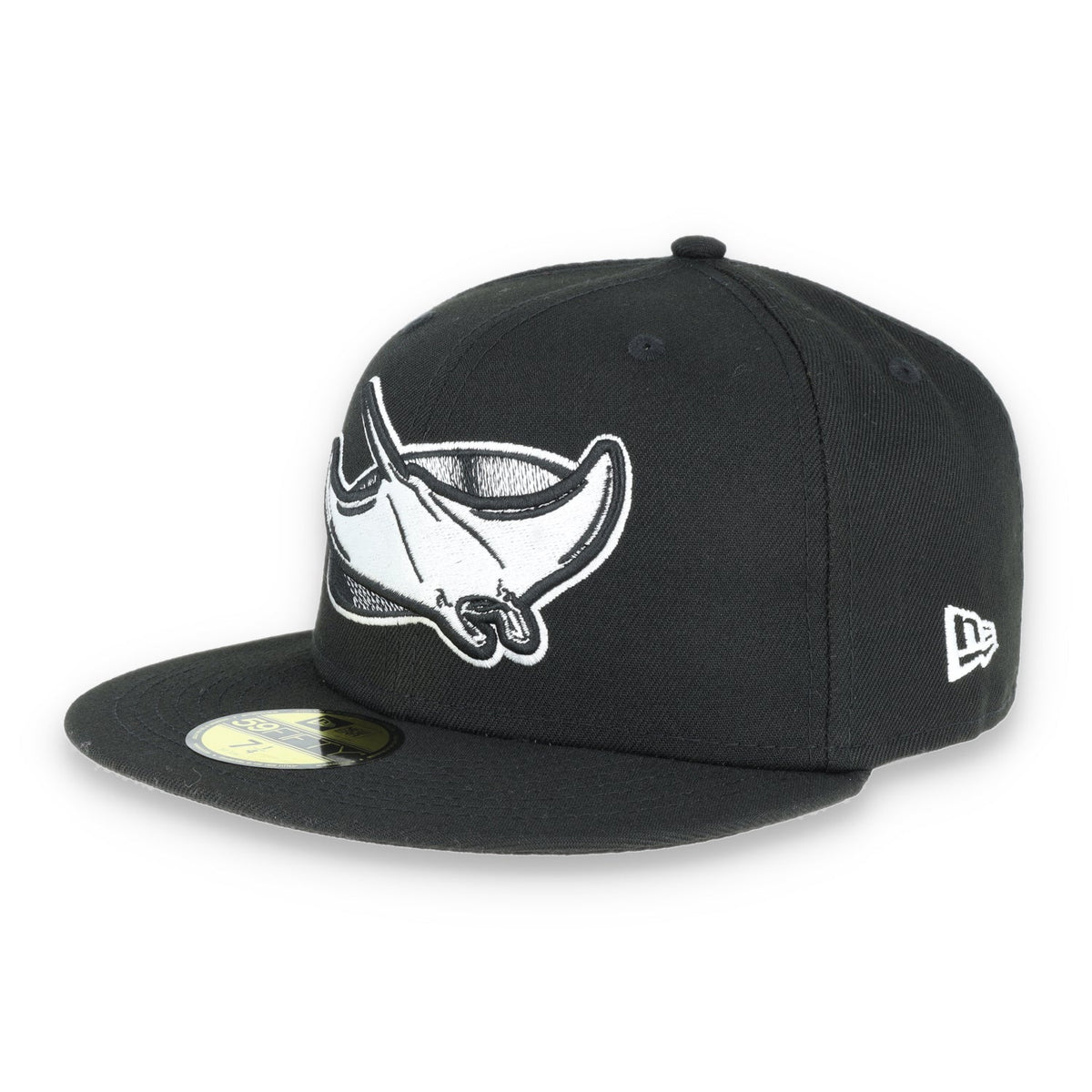 Tampa Bay Rays New Era Basic Collection Fitted 59Fifty-Black And White product image 1, provided for visual reference and