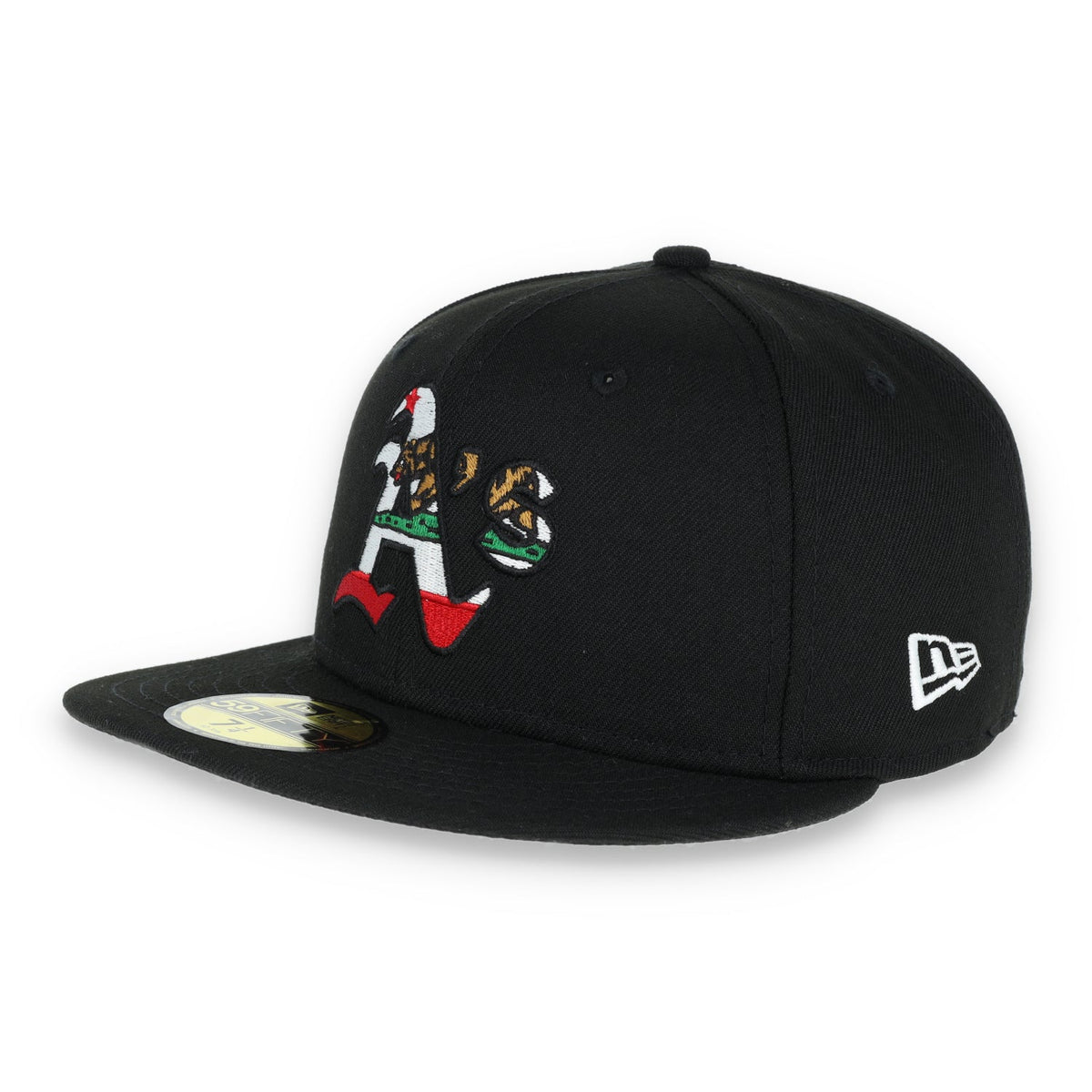 Oakland Athletics New Era Ca Bear 59Fifty Fitted Hat-Black product image 1, provided for visual reference and product detail