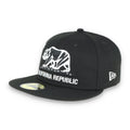 New Era California Republic 59Fifty Fitted Black And White Hat product image 1, provided for visual reference and product