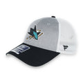 San Jose Sharks Fanatics Branded Trucker Snapback Hat-Stone Grey product image 1, provided for visual reference and product