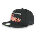 San Francisco 49ers New Era 59FIFTY Red Script-BLACK product image 1, provided for visual reference and product detail review