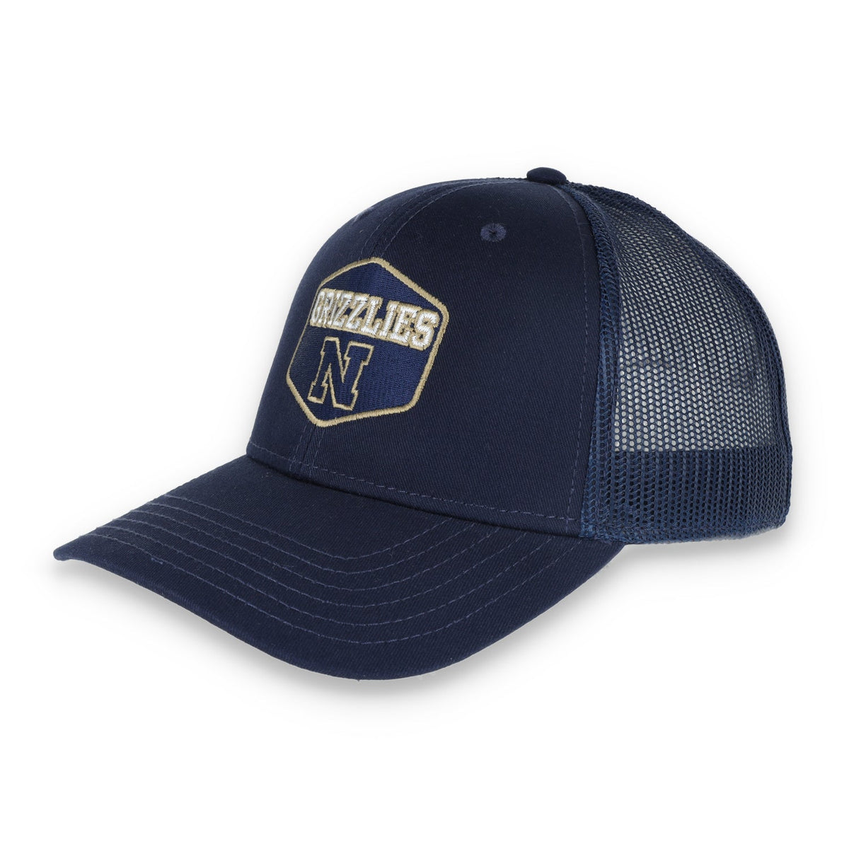 Napa High Grizzlies Flat Bill with Mesh Back Cap-Navy product image 1, provided for visual reference and product detail