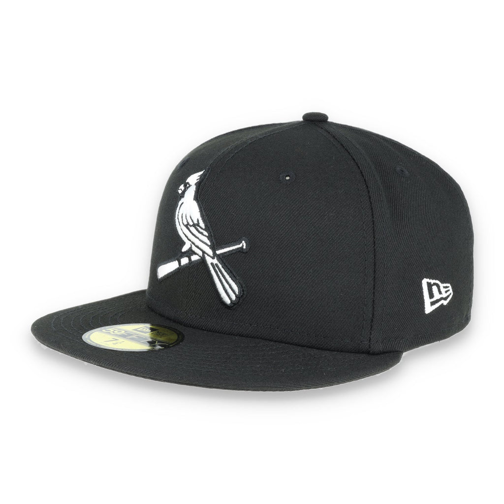 St. Louis Cardinals New Era Basic Collection Fitted 59Fifty-Black And White product image 1, provided for visual reference