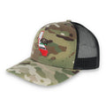 THE COLISEUM CALIFORNIA STATE BEAR TRUCKER Snapback HAT- MULTICAM/BLACK product image 1, provided for visual reference and