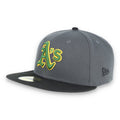 New Era Oakland Athletics 59Fifty Fitted Hat - Dark Grey/Black product image 1, provided for visual reference and product