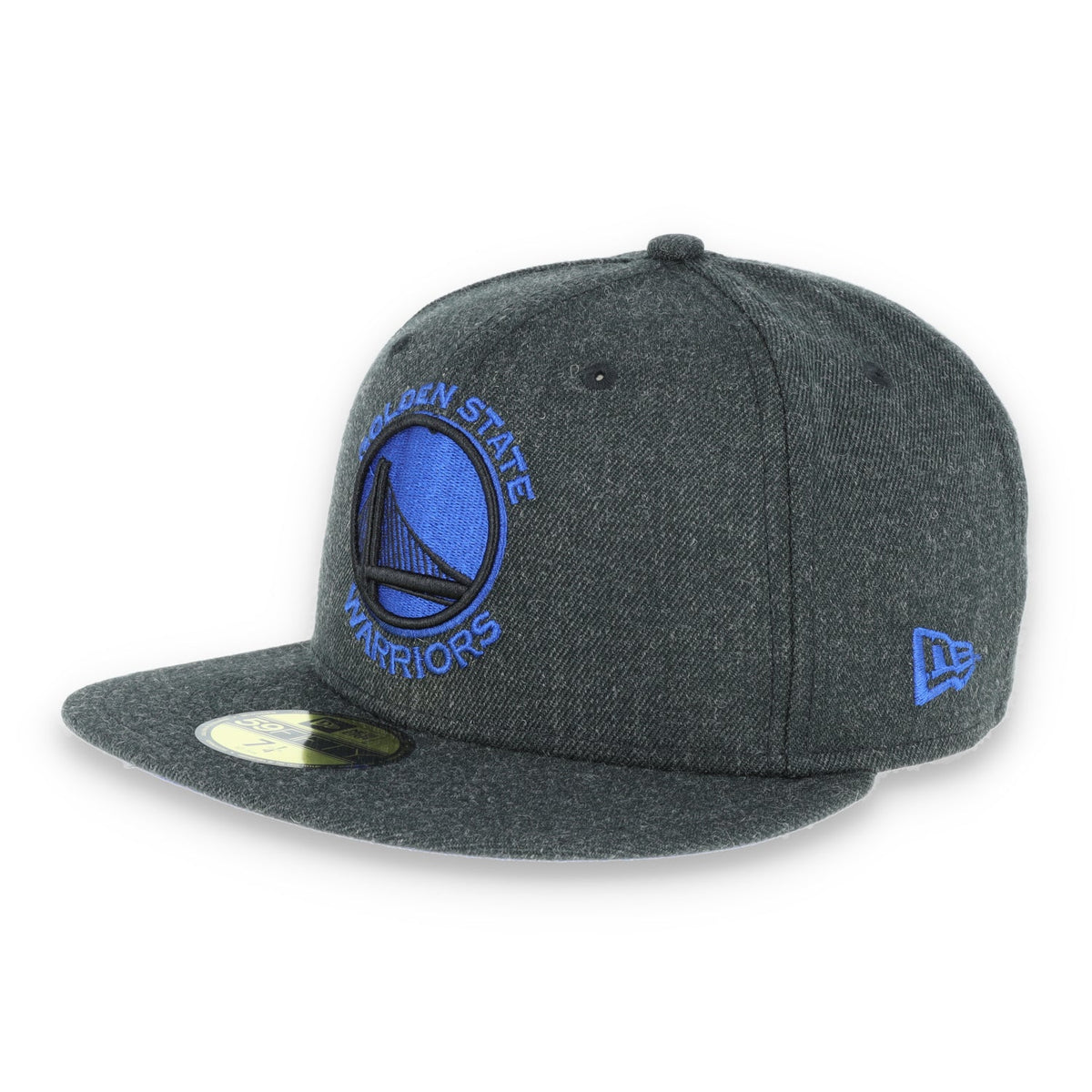 Golden State Warriors New Era 59Fifty Hat-Heather Black/Dark Blue product image 1, provided for visual reference and product