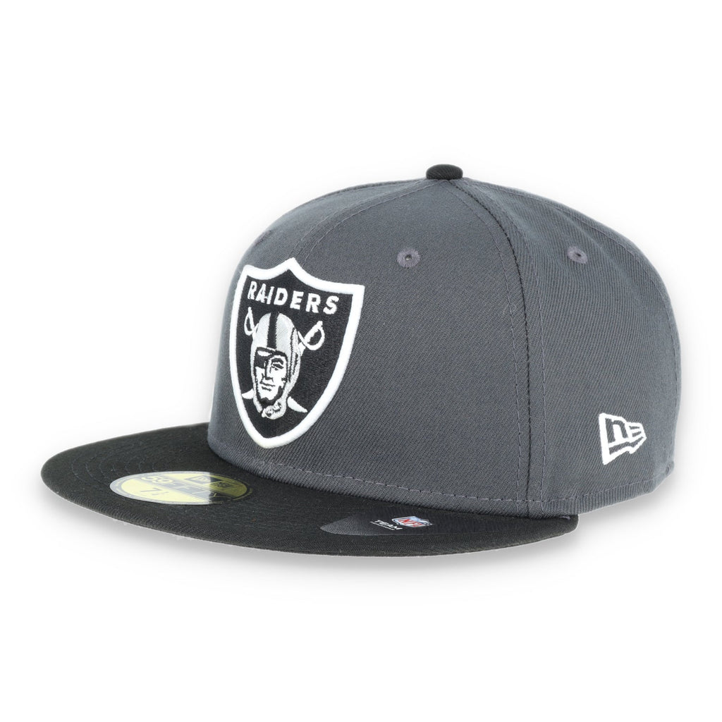 Las Vegas Raiders New Era 59Fifty Fitted Shield Logo -Black/Grey product image 2, provided for visual reference and product