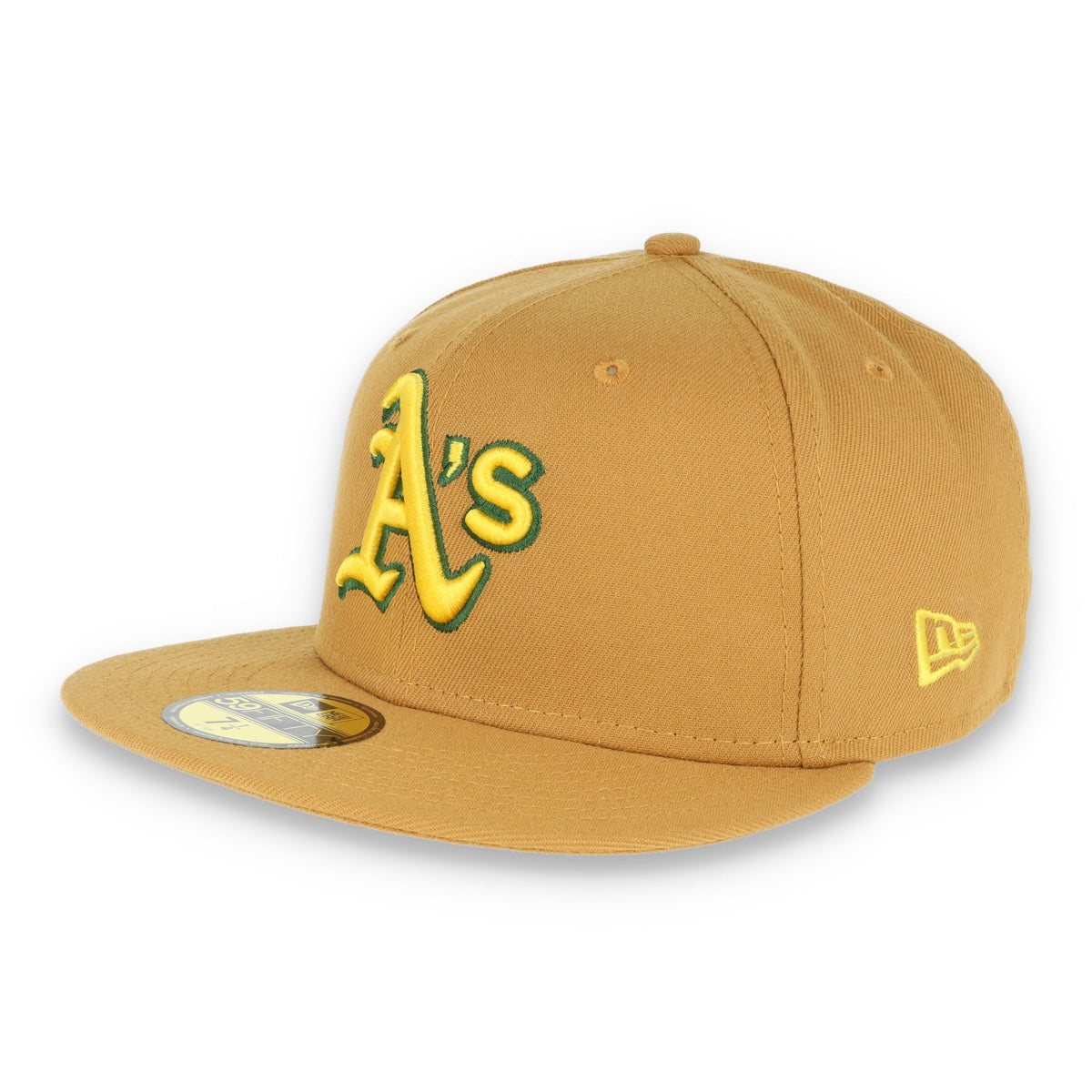 Oakland Athletics New Era 59Fifty Fitted Hat-Panama Tan product image 1, provided for visual reference and product detail
