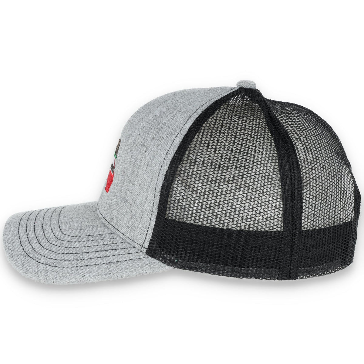 THE COLISEUM CALIFORNIA STATE BEAR TRUCKER Snapback HAT- HEATHER/BLACK product image 6, provided for visual reference and