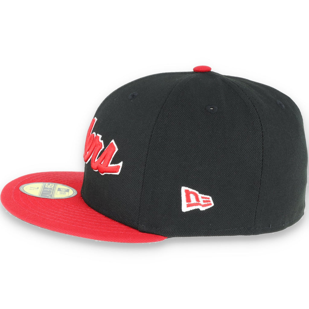 Las Vegas Raiders New Era 59Fifty Fitted Script -Black/Red product image 6, provided for visual reference and product detail