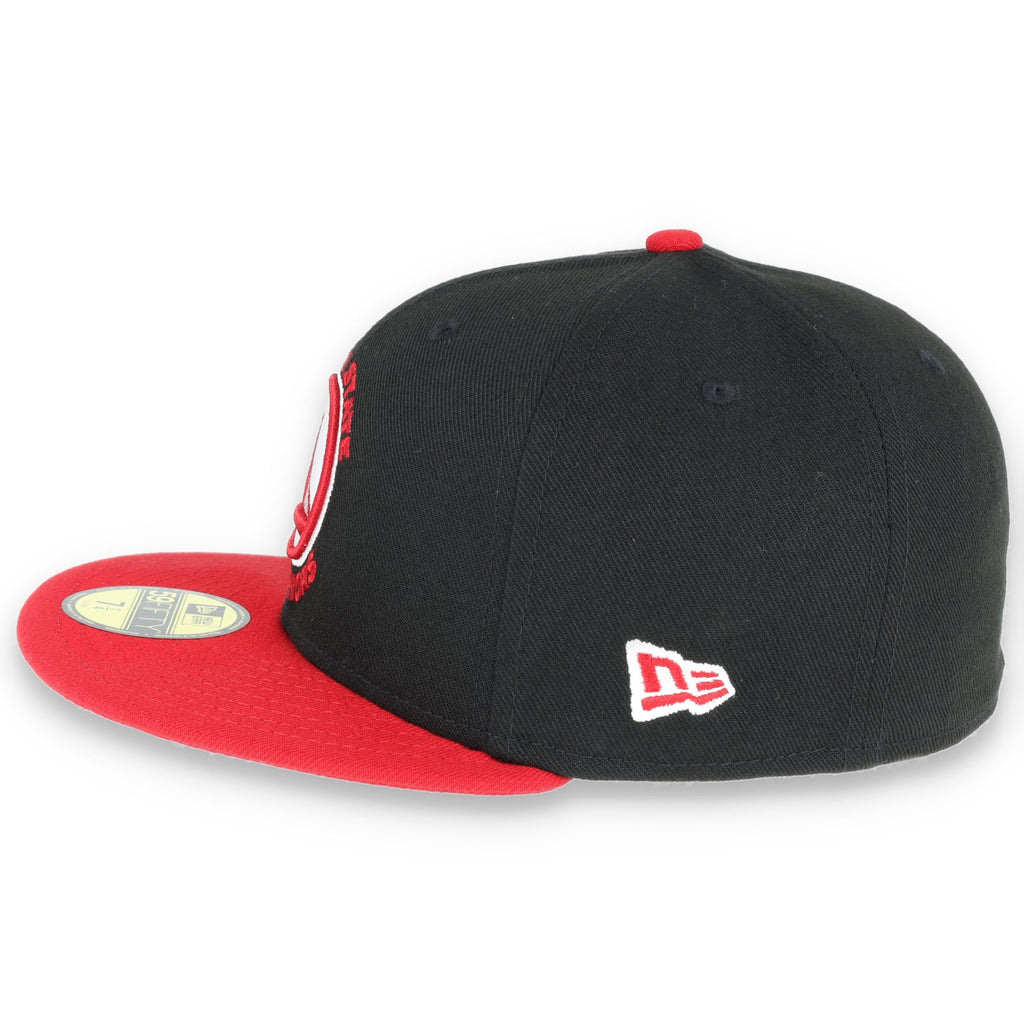 Golden State Warriors New Era 59Fifty Hat-Black/Red product image 6, provided for visual reference and product detail review