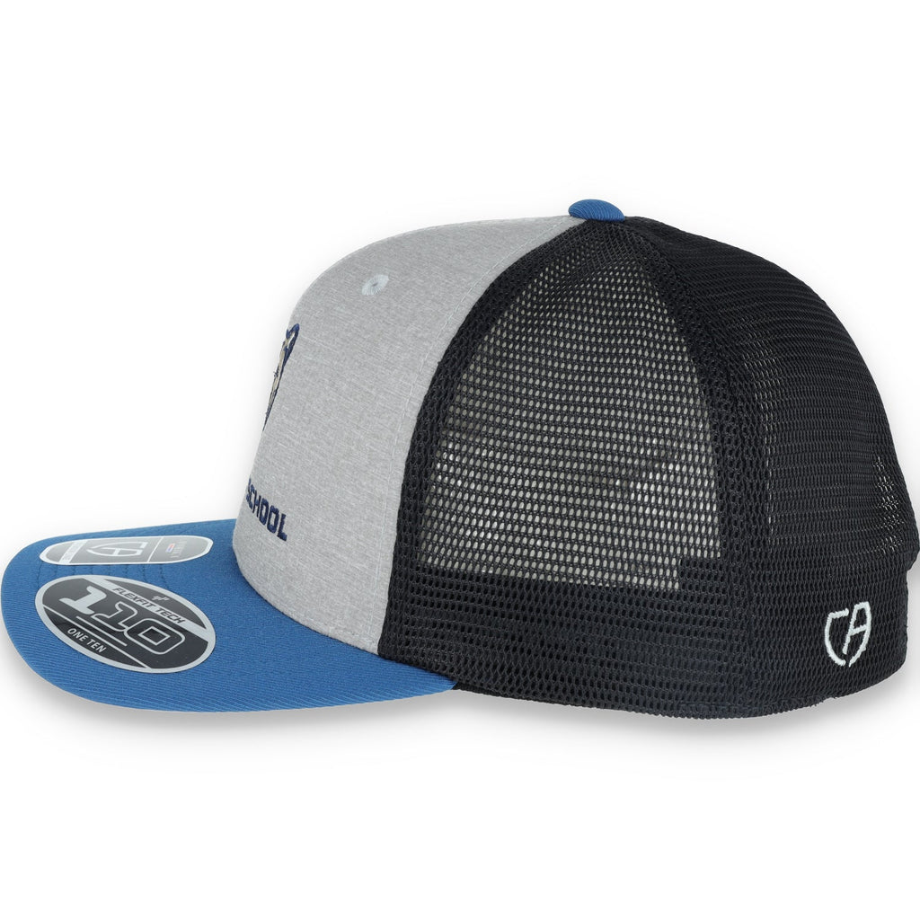 Napa High Grizzlies Flexfit 110® Melange Trucker Mesh Back Cap-Charcoal/Black product image 6, provided for visual reference