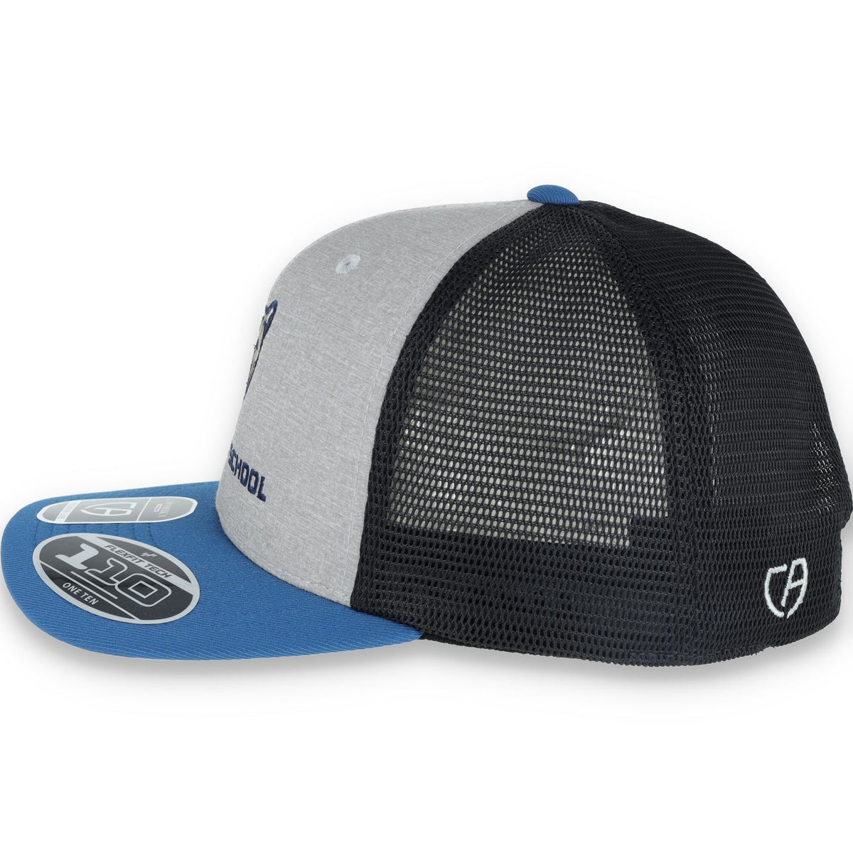 Napa High Grizzlies Flexfit 110® Melange Trucker Mesh Back Cap-Charcoal/Black product image 6, provided for visual reference