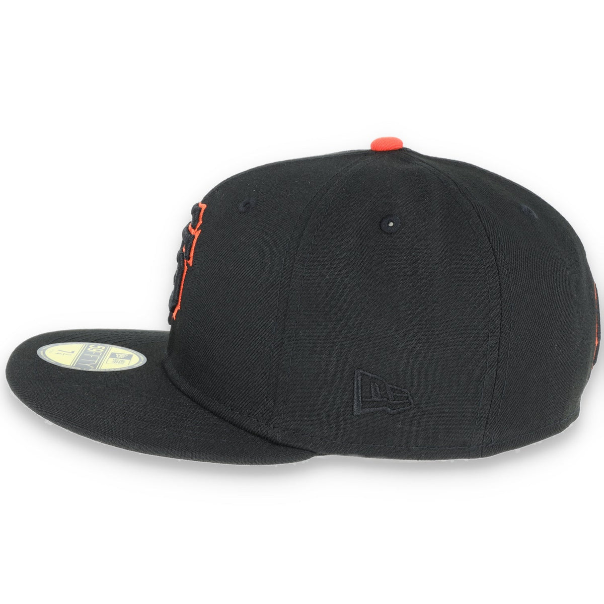 New Era San Francisco Giants Script BacK 59Fifty Fitted Hat - Black product image 6, provided for visual reference and