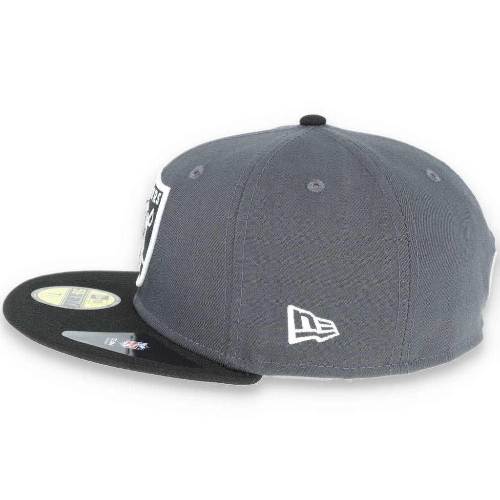 Las Vegas Raiders New Era 59Fifty Fitted Shield Logo -Black/Grey product image 6, provided for visual reference and product
