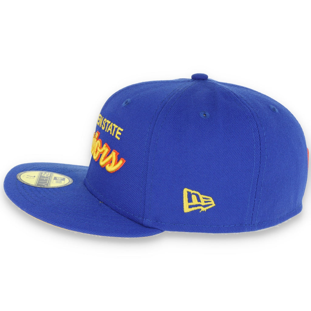 Golden State Warriors New Era 59Fifty Fitted 1989 Script Hat-Royal product image 6, provided for visual reference and