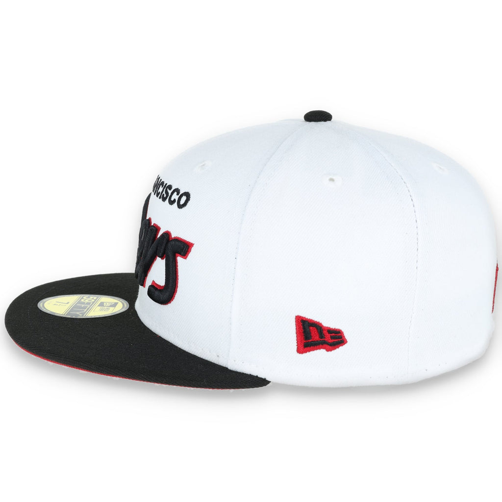 NEW ERA SAN FRANCISCO 49ERS 59FIFTY FITTED SCRIPT HAT-White product image 6, provided for visual reference and product