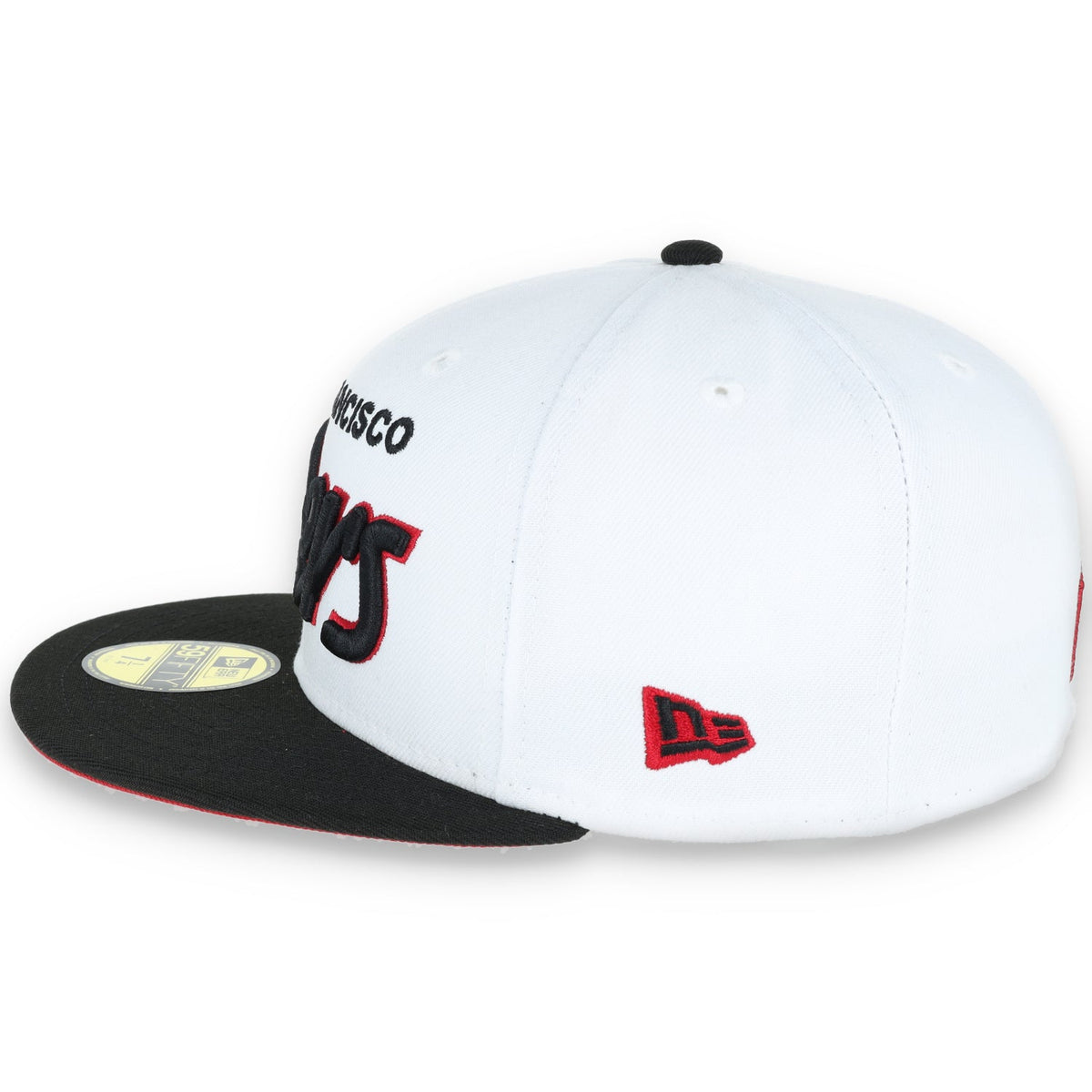 NEW ERA SAN FRANCISCO 49ERS 59FIFTY FITTED SCRIPT HAT-White product image 6, provided for visual reference and product