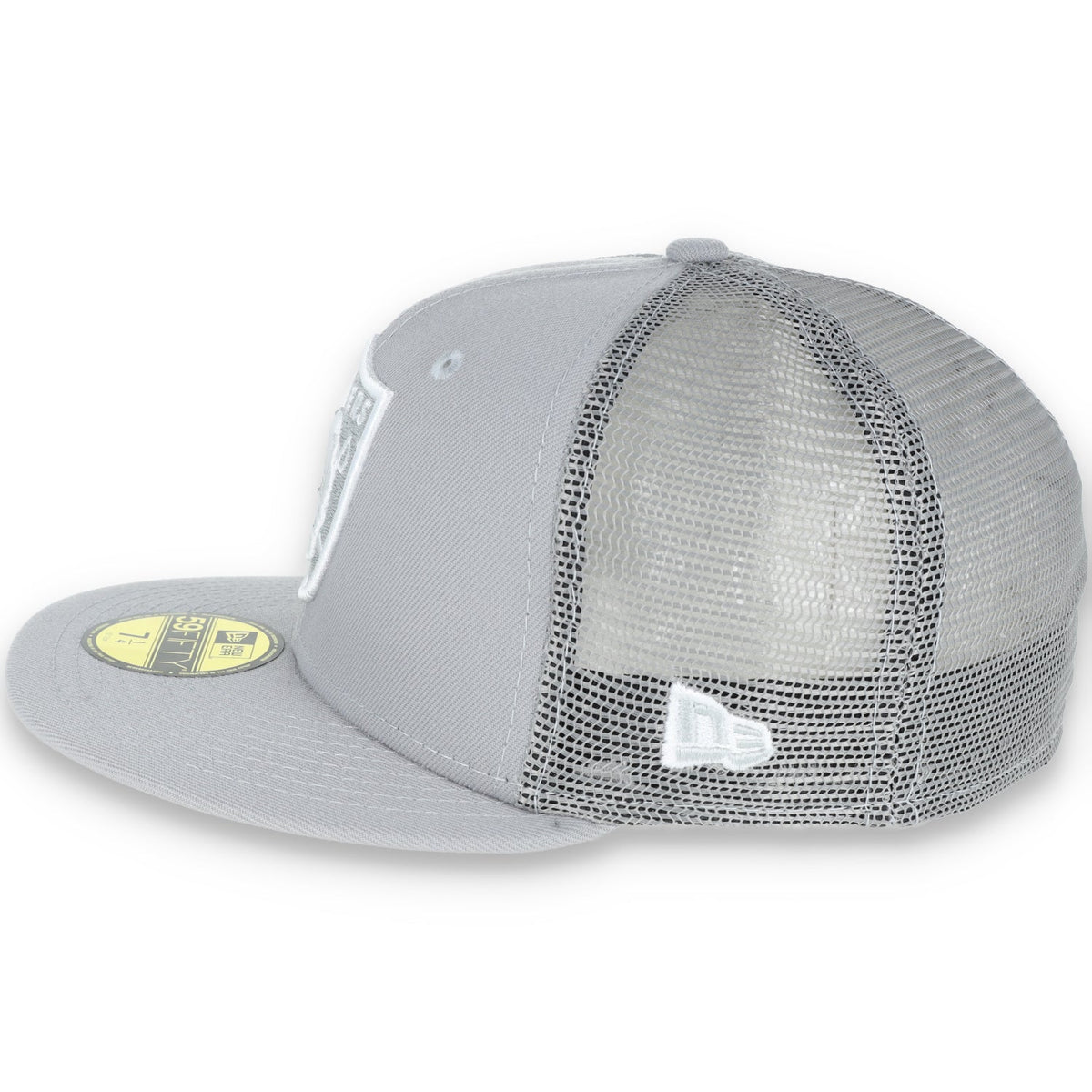 New Era Las Vegas Raiders Shield 59Fifty Fitted Script Hat-Grey/Mesh product image 6, provided for visual reference and