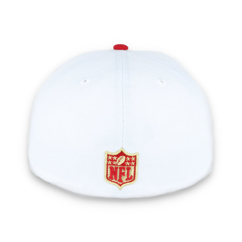 New Era San Francisco 49Ers 59Fifty Fitted Script Hat-White/Gold/Red product image 5, provided for visual reference and