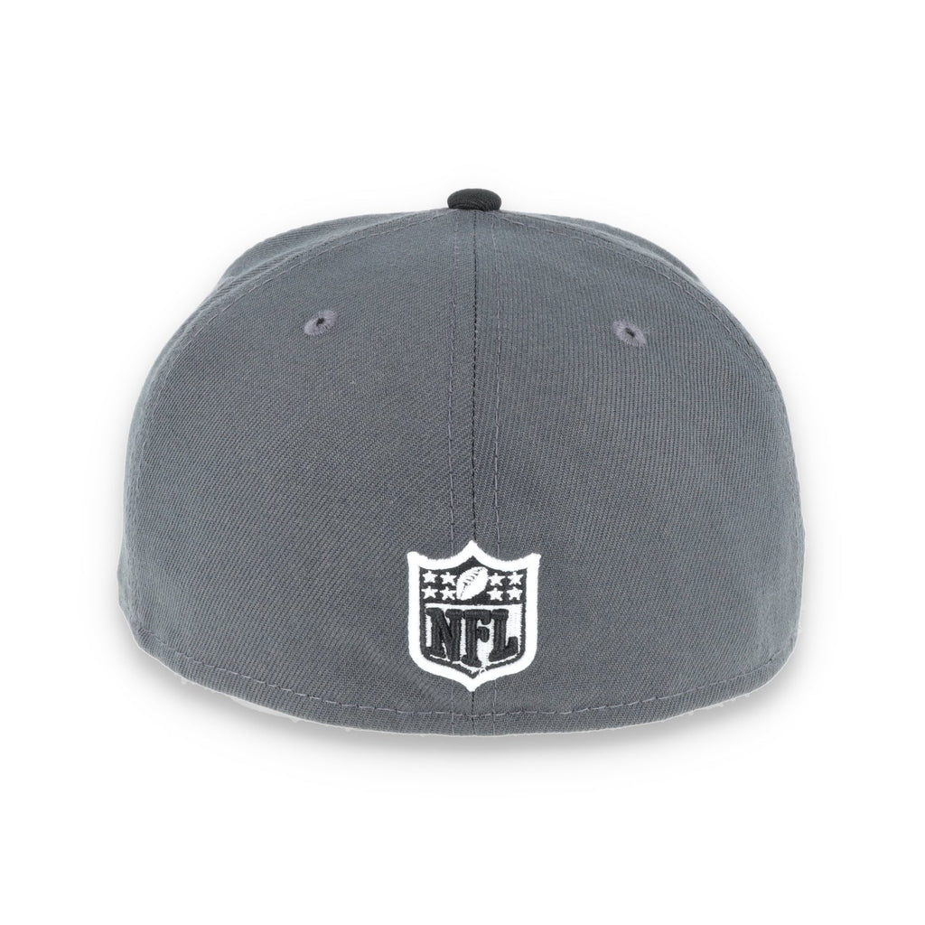 Las Vegas Raiders New Era 59Fifty Fitted Shield Logo -Black/Grey product image 5, provided for visual reference and product