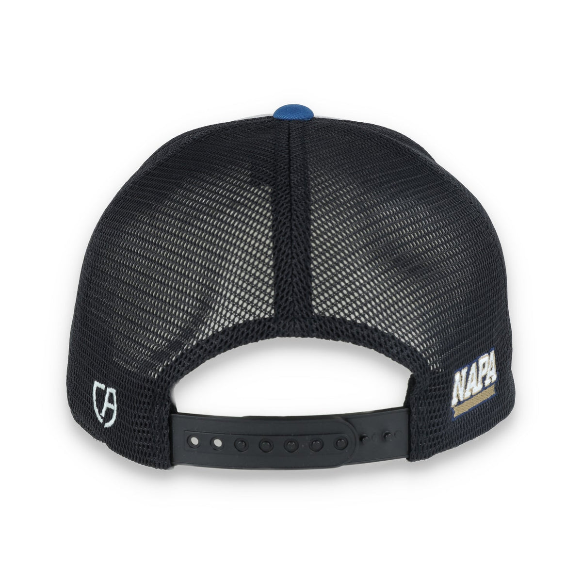 Napa High Grizzlies Flexfit 110® Melange Trucker Mesh Back Cap-Charcoal/Black product image 5, provided for visual reference